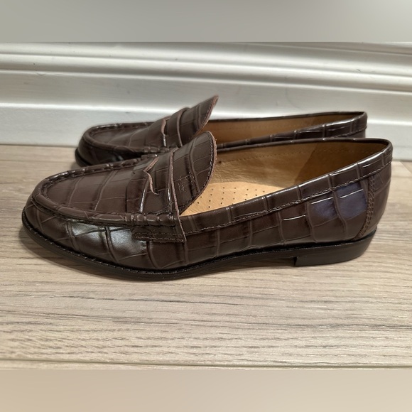 NEW Lauren Ralph Lauren Wynnie Leather Loafers Brown Ladies - Picture 4 of 7